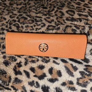 Tory Burch Vibrant Orange Glasses Case